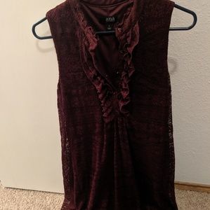 Burgundy Lacy dress